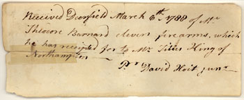 image: Caleb Phillips' Receipt for Firearm