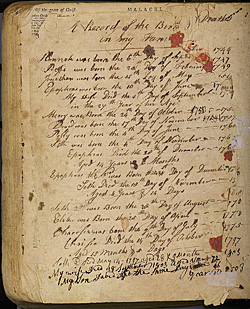 image: Page from the Hoyt Bible
